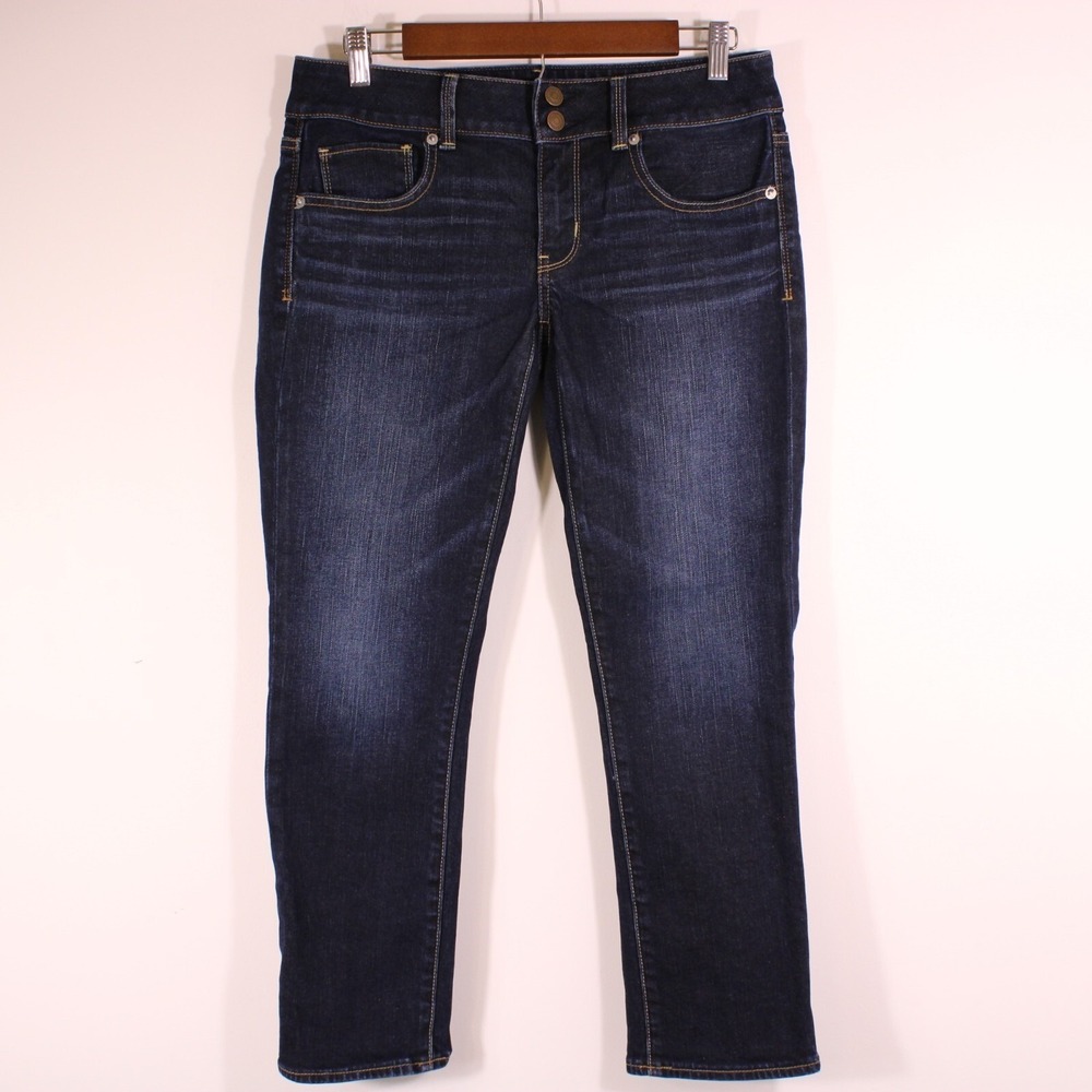 American Eagle Artist Jeans Womens 6 Dark Wash Stretch Denim‎ Grunge Y2K 31x26